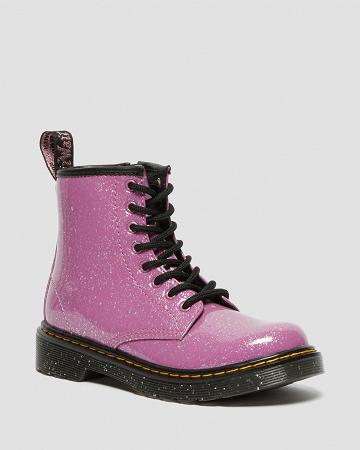 Botas con Cordones Dr Martens Junior 1460 Glitter Niños Rosas | MX 145BEX